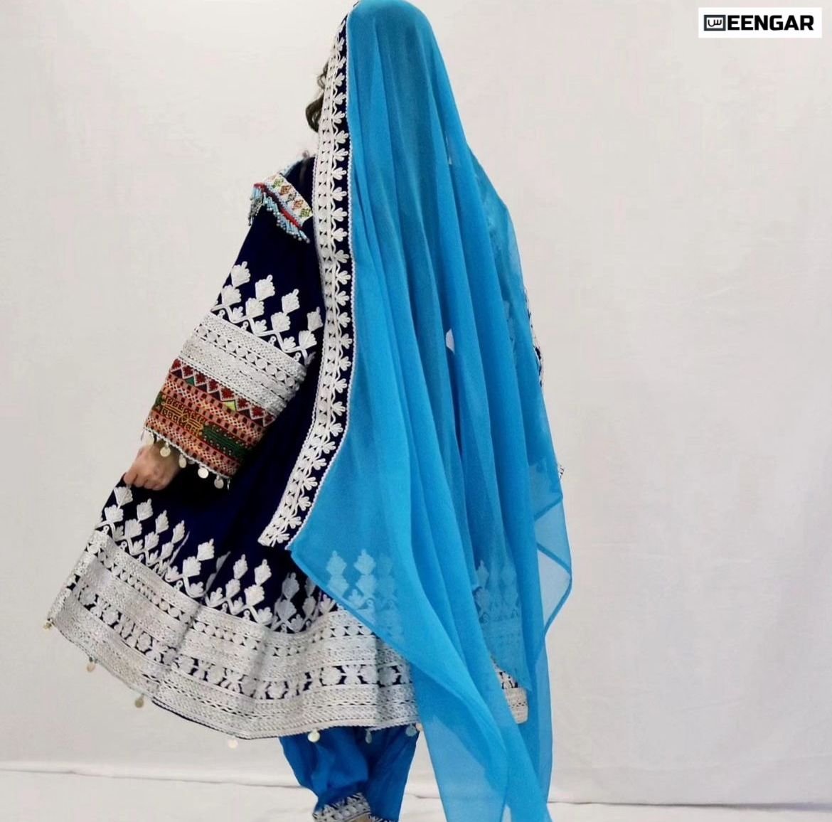 Charma Azure Afghan Dress
