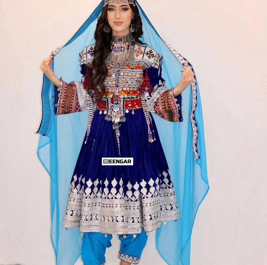 Charma Azure Afghan Dress